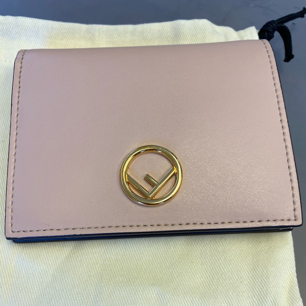 Fendi Bifold Compact Leather Wallet